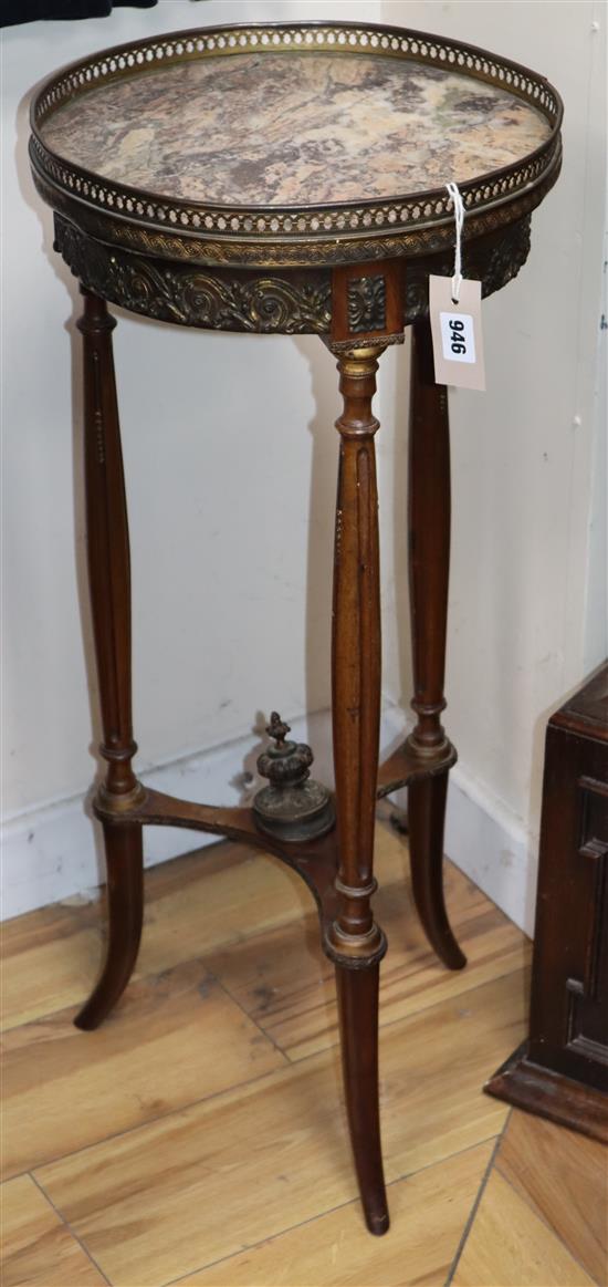 A French circular marble top occasional table Diameter 34cm